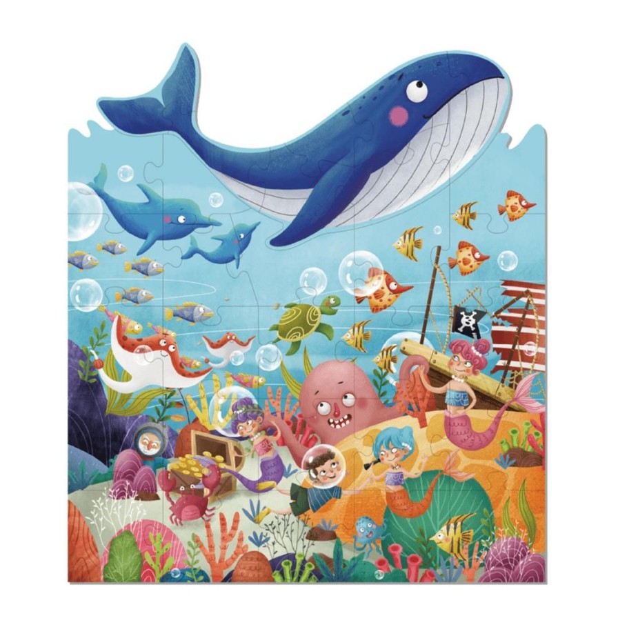 Wooden Toys Tooky Land Baby & Toddler Puzzles | Marine Floor Puzzle-30 Pieces