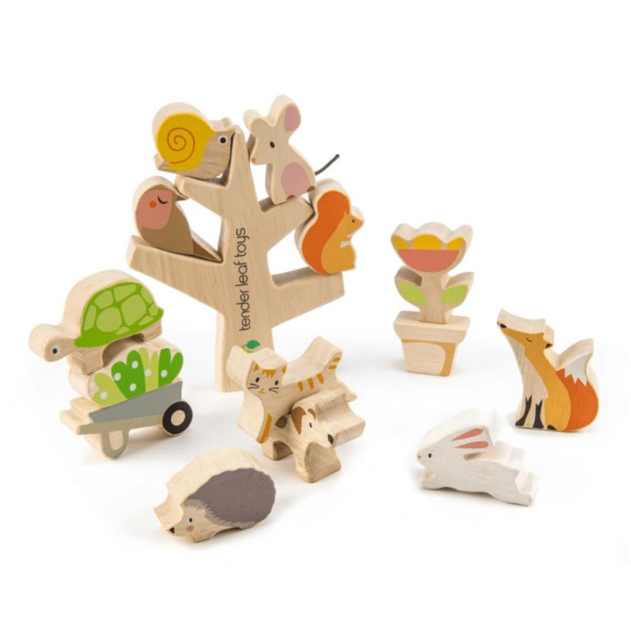 Wooden Toys Tender Leaf Toys Baby & Toddler Puzzles | Stacking Garden Animal Friends