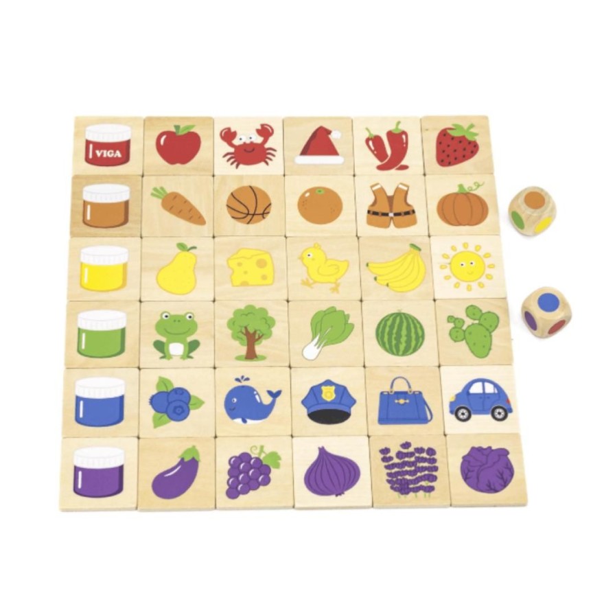 Wooden Toys Viga Fine Motor Skills | Learning Colours Puzzle Set