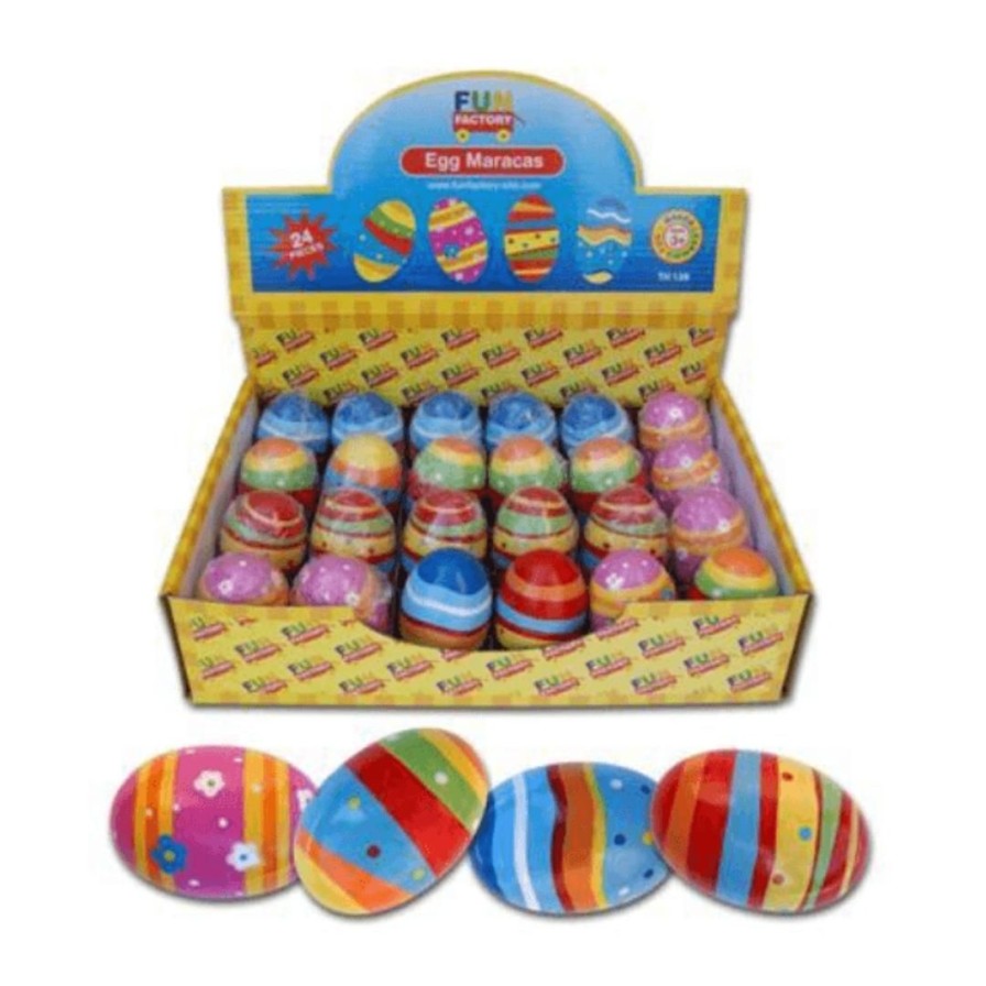 Wooden Toys Fun Factory Musical Toys | Colourful Egg Shaker Maraca