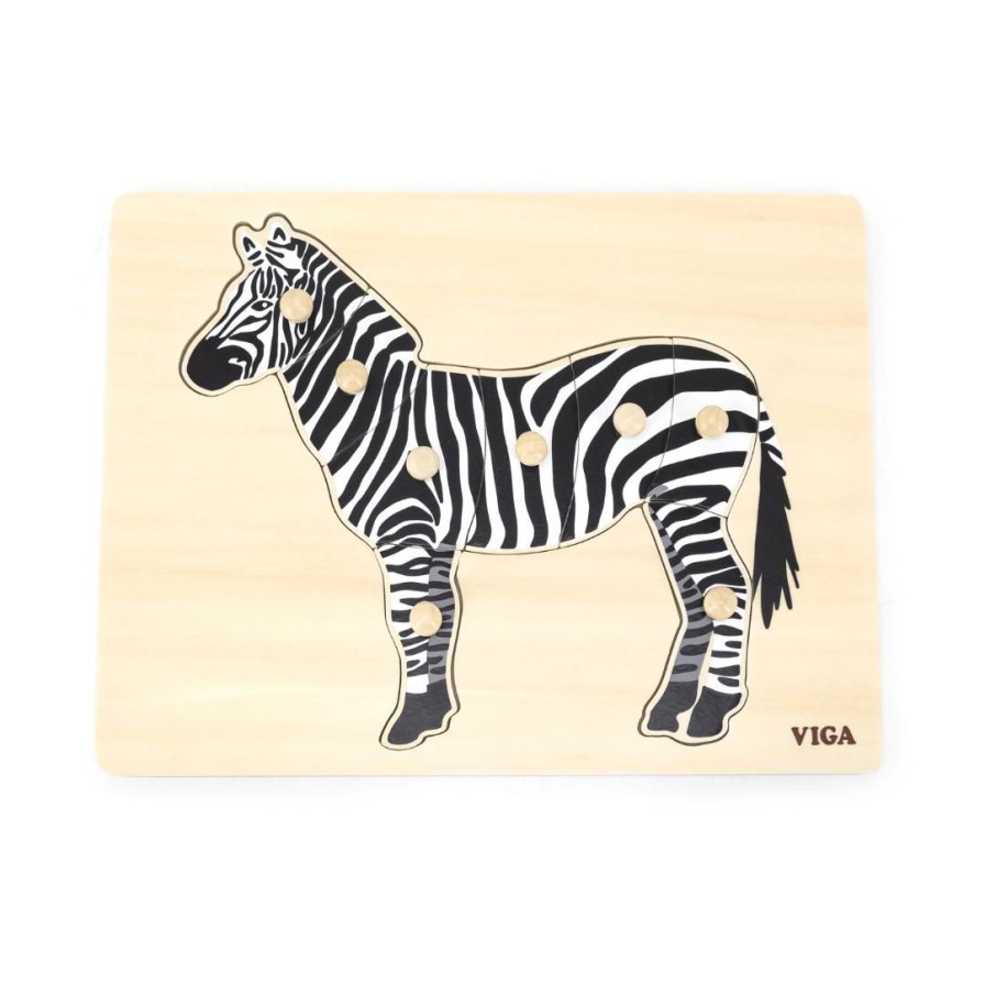 Wooden Toys Viga Montessori Toys | Montessori Wooden Puzzle-Zebra