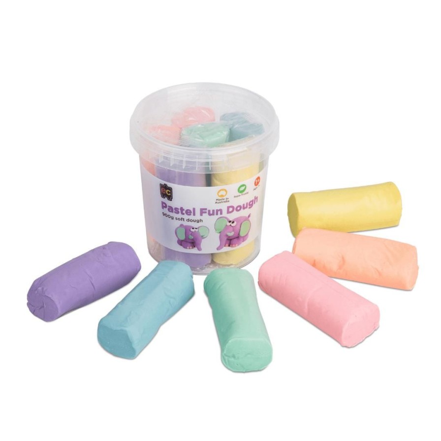 Wooden Toys ed.vantage Fine Motor Skills | Fun Dough-Set Of 6-Pastel