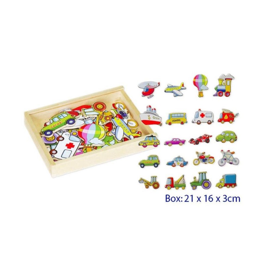 Wooden Toys Fun Factory Magnetic Toys | Transport Magnets-20 Pce