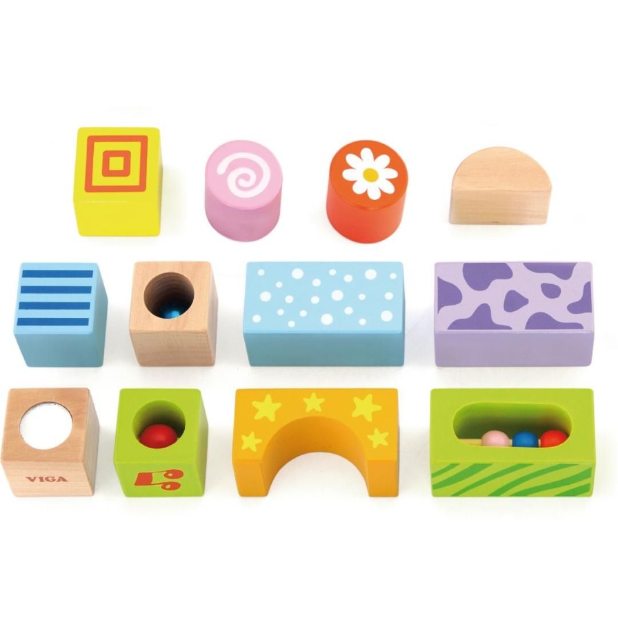 Wooden Toys Viga Montessori Toys | Sound Blocks-12 Pieces