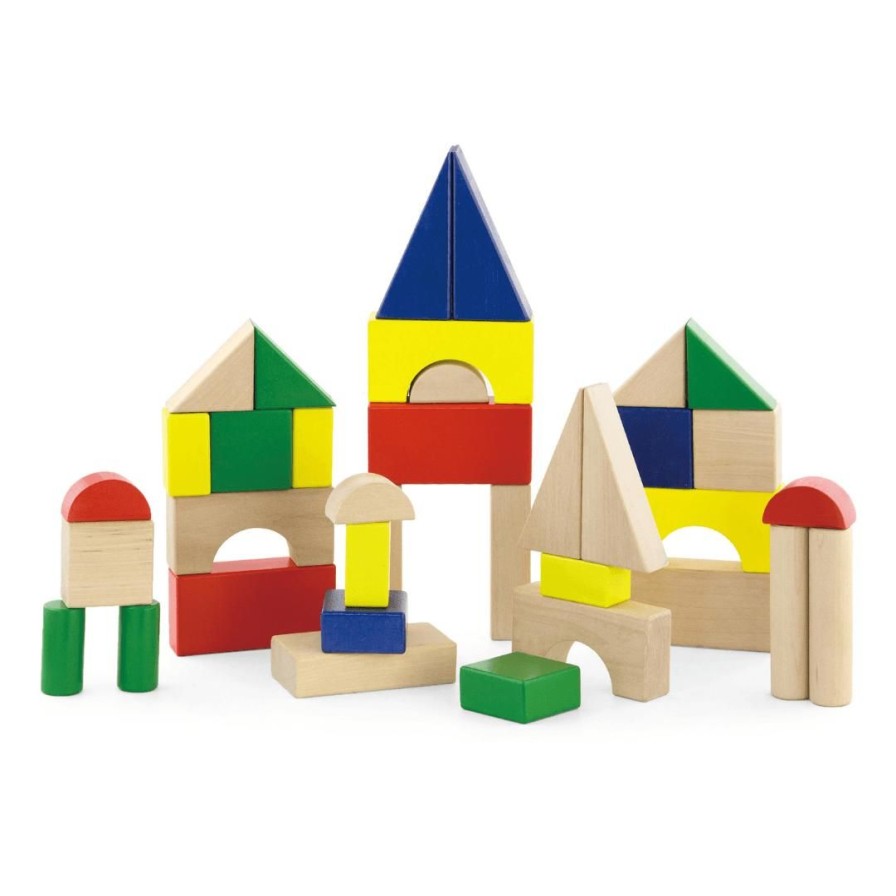 Wooden Toys Viga Shapes & Colours | Wooden Block Wagon