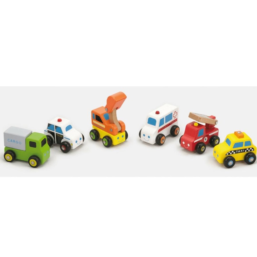 Wooden Toys CleverStuff Montessori Toys | Mini Vehicles-Set Of 6