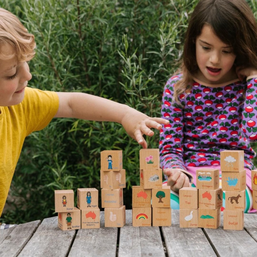 Wooden Toys Freckled Frog Montessori Toys | Languages Of Our Nation Wooden Blocks