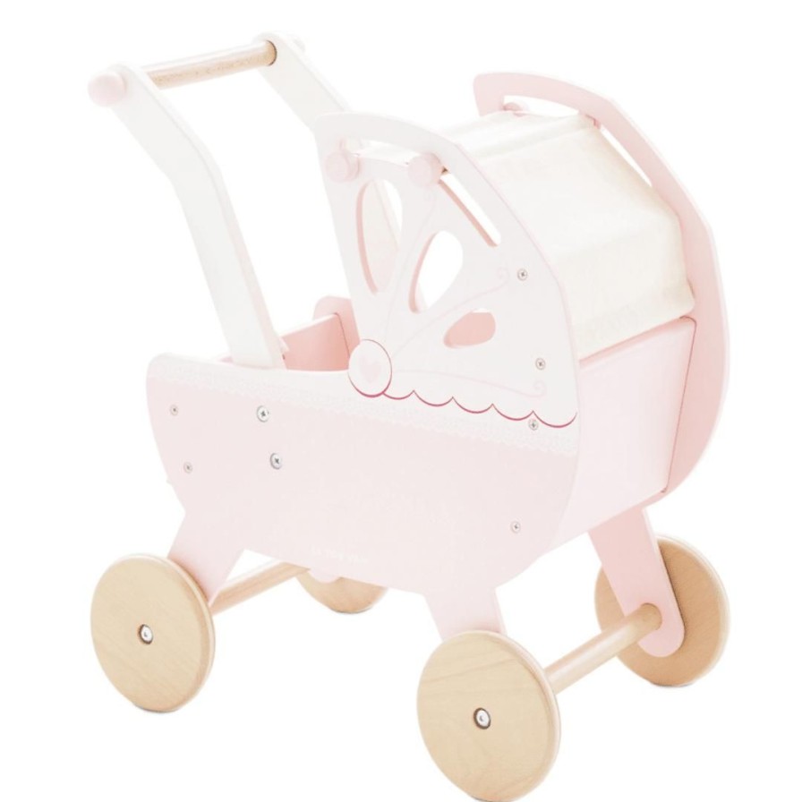 Wooden Toys Le Toy Van Pretend Play | Honeybake Sweet Dreams Pram-Pink