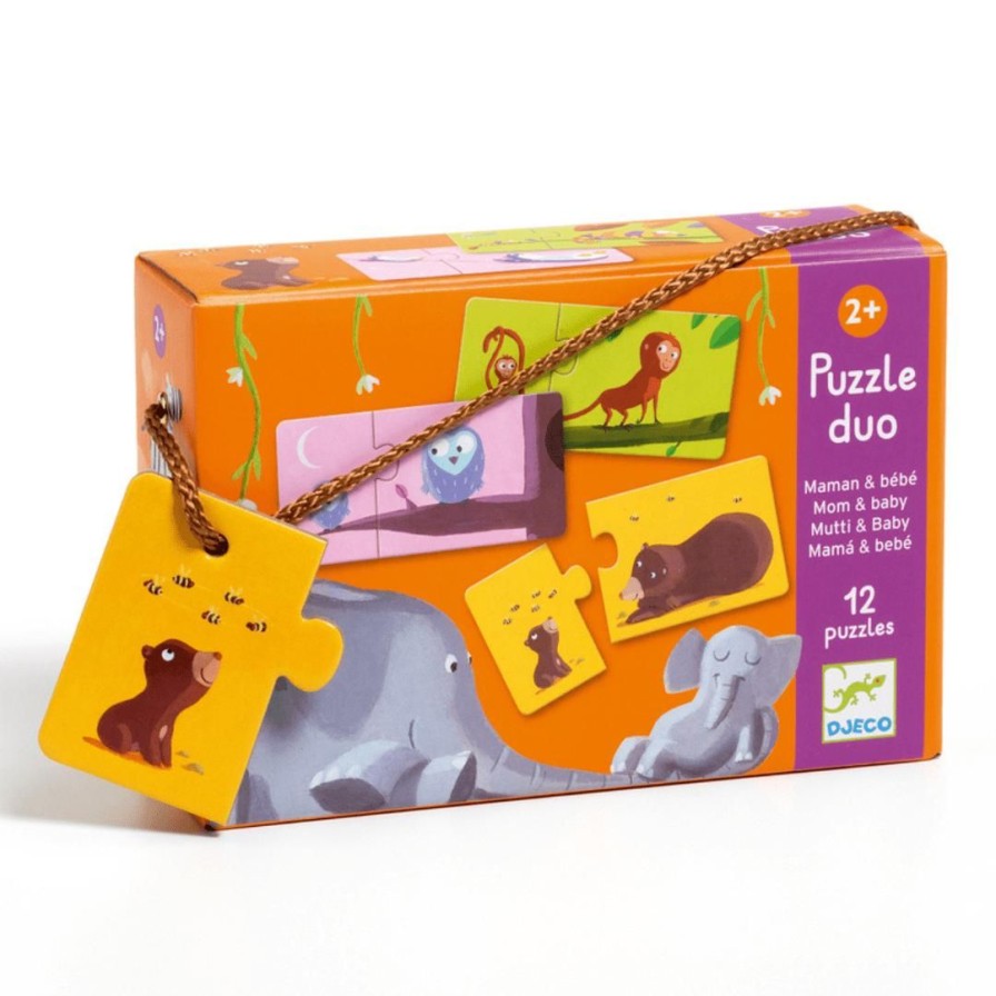 Wooden Toys Djeco Fine Motor Skills | Duo Mum And Baby Puzzles-Set Of 12 Puzzles