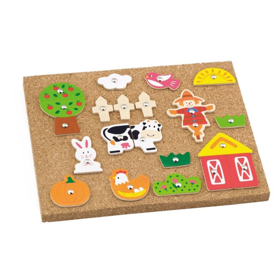 Wooden Toys Viga Animals | Tap Tap Set-Farm