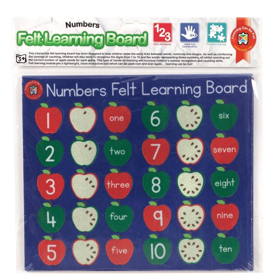 Wooden Toys ed.vantage Arts & Crafts | Felt Learning Board-Numbers