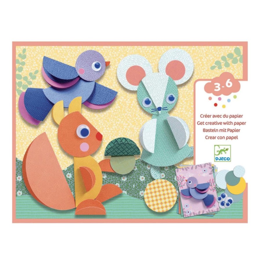 Wooden Toys Djeco Baby & Toddler Puzzles | Round And Round Paper Collage