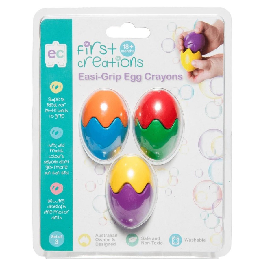 Wooden Toys ed.vantage Shapes & Colours | Easi-Grip Egg Crayons