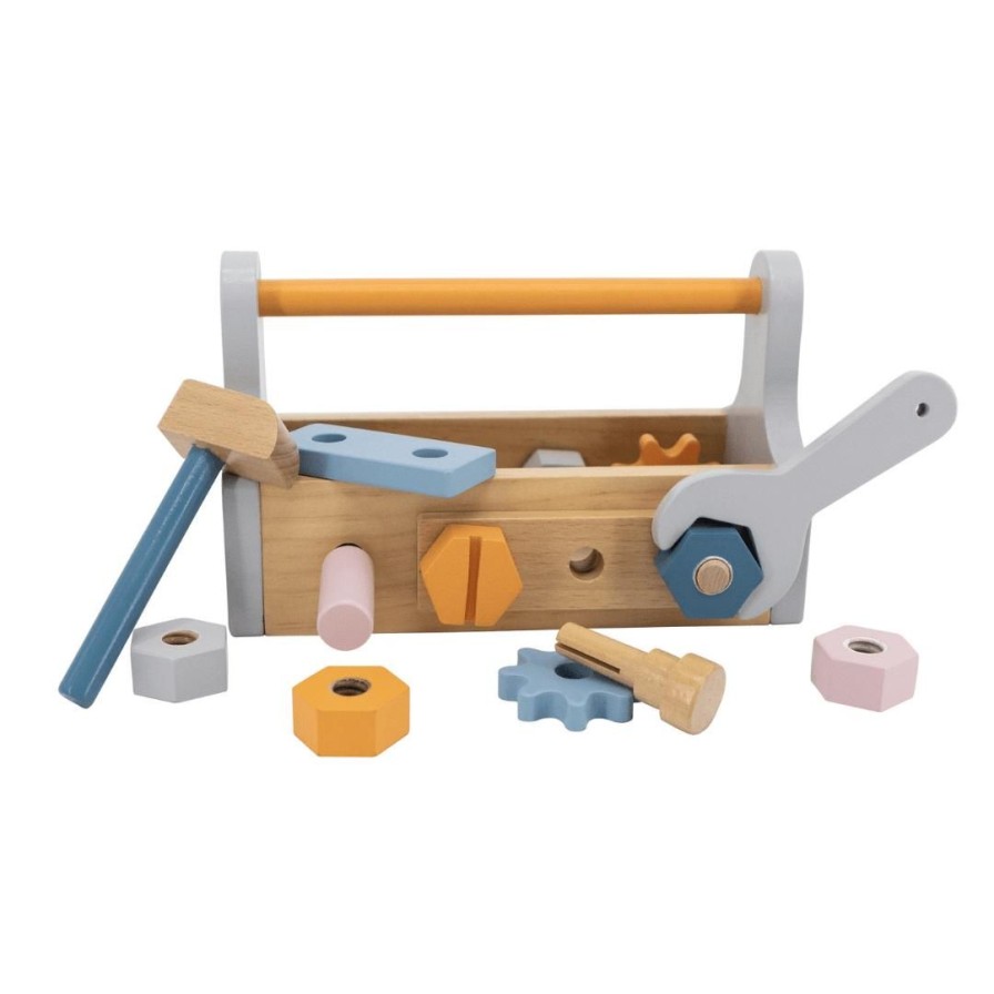 Wooden Toys Viga Montessori Toys | Pastel Carry Around Tool Set