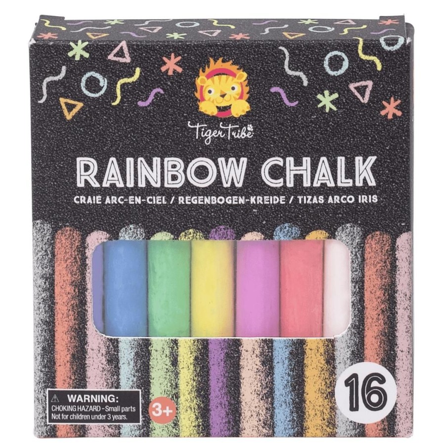 Wooden Toys Tiger Tribe Baby & Toddler Puzzles | Rainbow Chalk-Packet Of 16