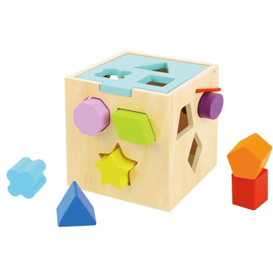 Wooden Toys Tooky Toy Stacking Toys | Modern Colourful Shape Sorter