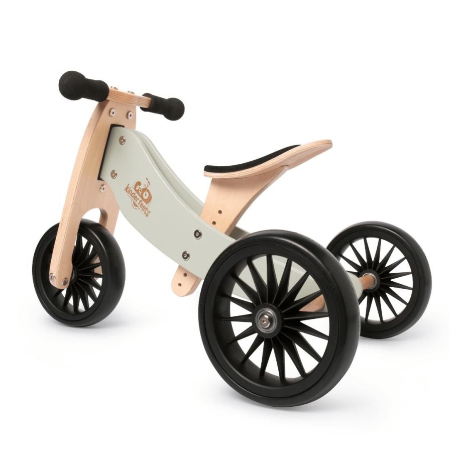 Wooden Toys Kinderfeets Outdoor Play | Wooden Tiny Tot Plus Trike-Silver Sage