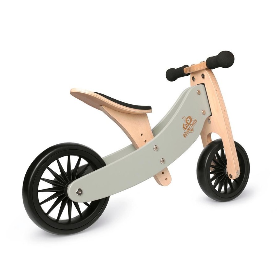 Wooden Toys Kinderfeets Outdoor Play | Wooden Tiny Tot Plus Trike-Silver Sage