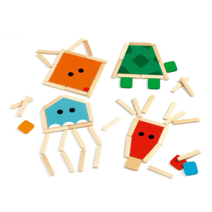 Wooden Toys Djeco Baby & Toddler Puzzles | Stick Basic Wooden Puzzle