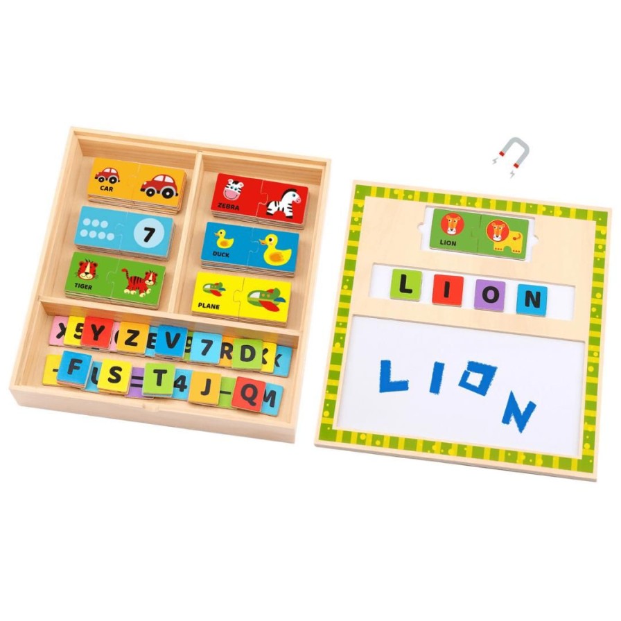 Wooden Toys Tooky Toy Montessori Toys | Learning Magnetic Puzzle Box