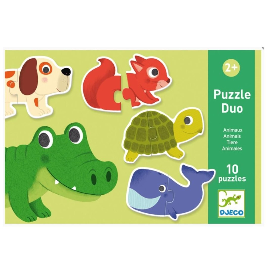 Wooden Toys Djeco Jigsaw Puzzles | Duo Animal Puzzles-Set Of 10 Puzzles