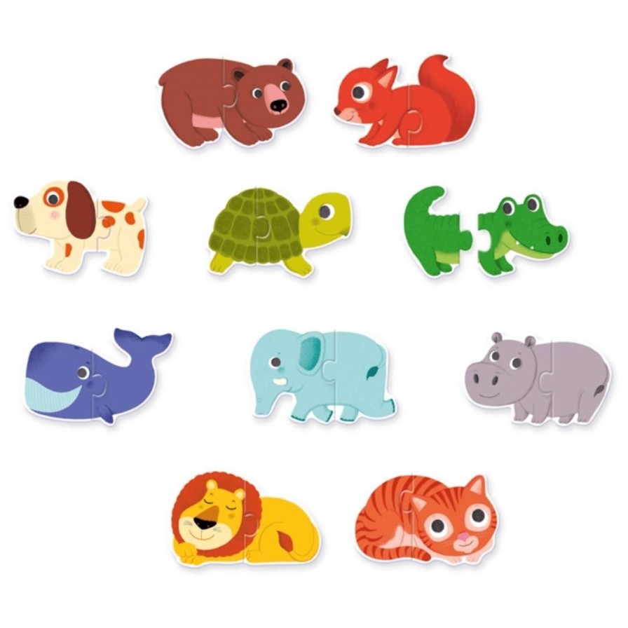 Wooden Toys Djeco Jigsaw Puzzles | Duo Animal Puzzles-Set Of 10 Puzzles