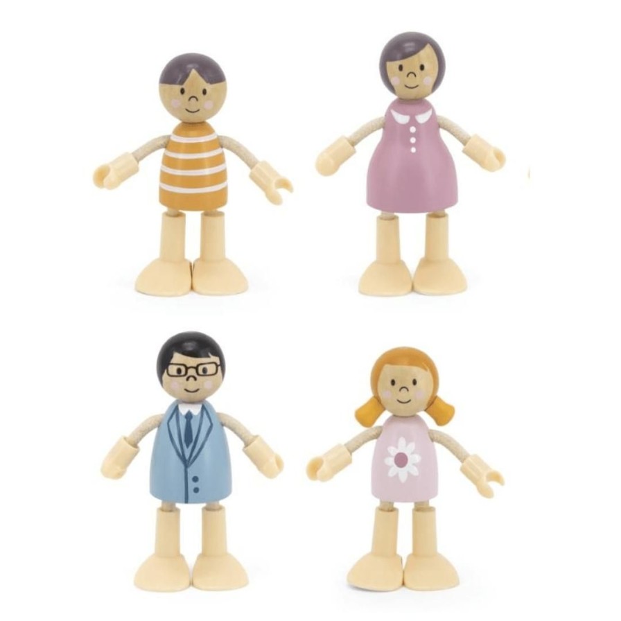 Wooden Toys Viga Montessori Toys | Pastel Doll Family-4 Pce