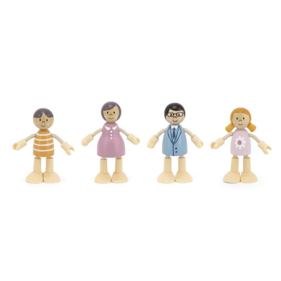 Wooden Toys Viga Montessori Toys | Pastel Doll Family-4 Pce