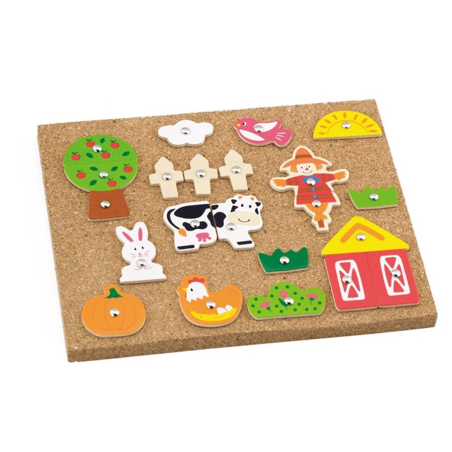 Wooden Toys Viga Montessori Toys | Tap Tap Set-Farm