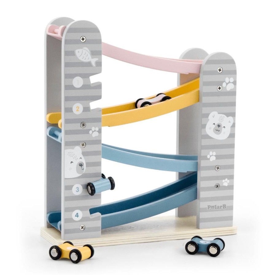 Wooden Toys Viga Shapes & Colours | Pastel Car Slider