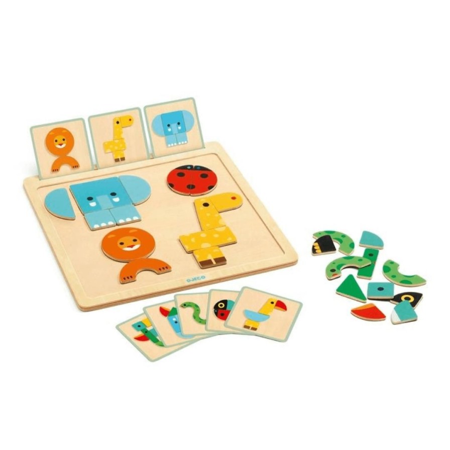 Wooden Toys Djeco Montessori Toys | Geo Basic Magnetic Wooden Board