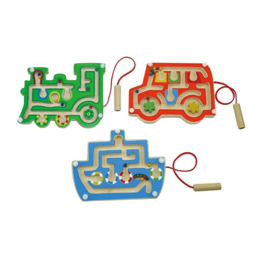 Wooden Toys Kaper Kidz Baby & Toddler Puzzles | Magnetic Transport Maze