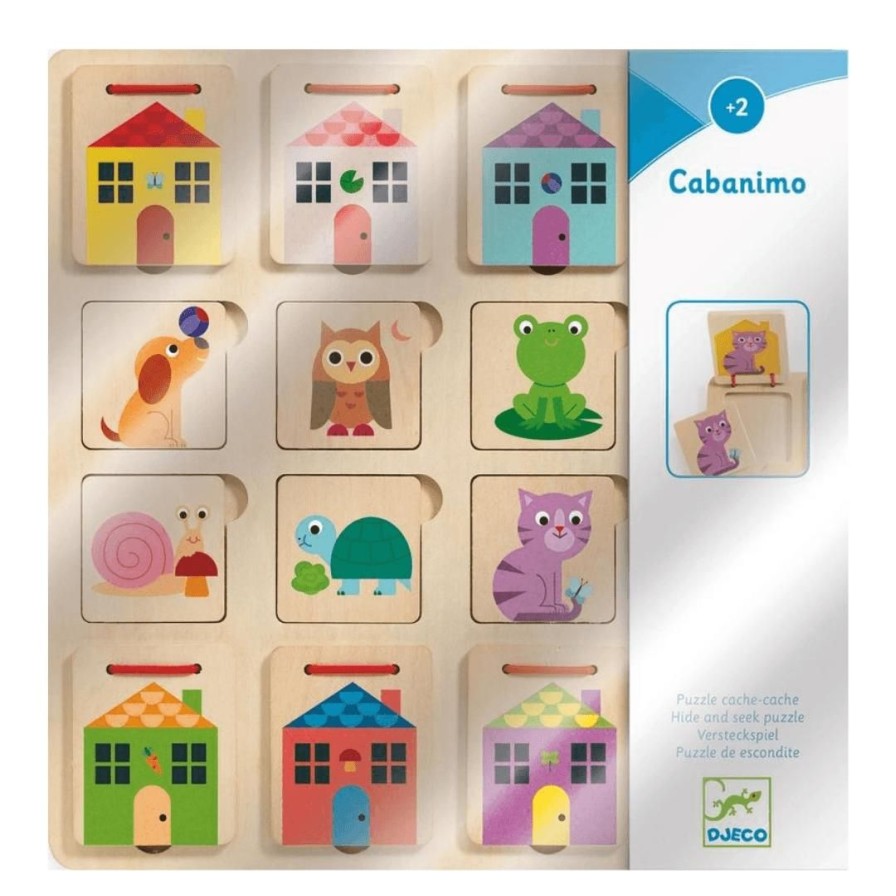 Wooden Toys Djeco Jigsaw Puzzles | Cabanimo Animal Home Wooden Puzzle