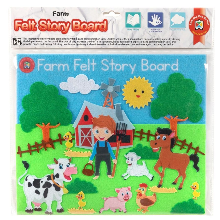 Wooden Toys ed.vantage Arts & Crafts | Felt Story Board-Farm