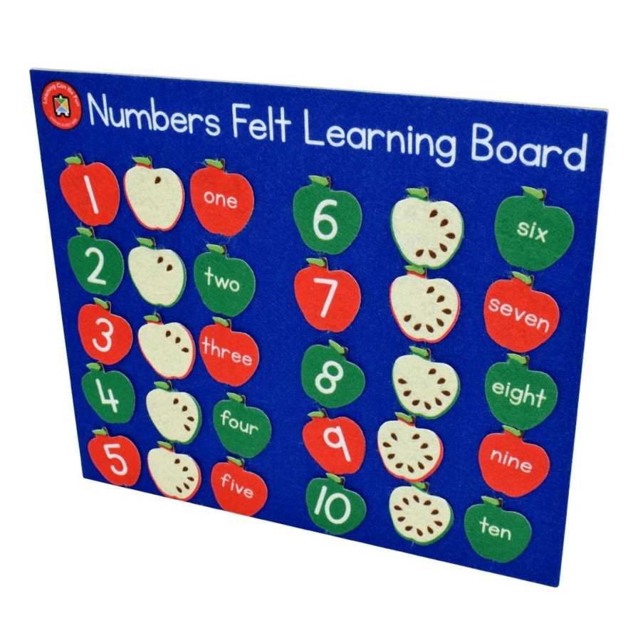 Wooden Toys ed.vantage Fine Motor Skills | Felt Learning Board-Numbers