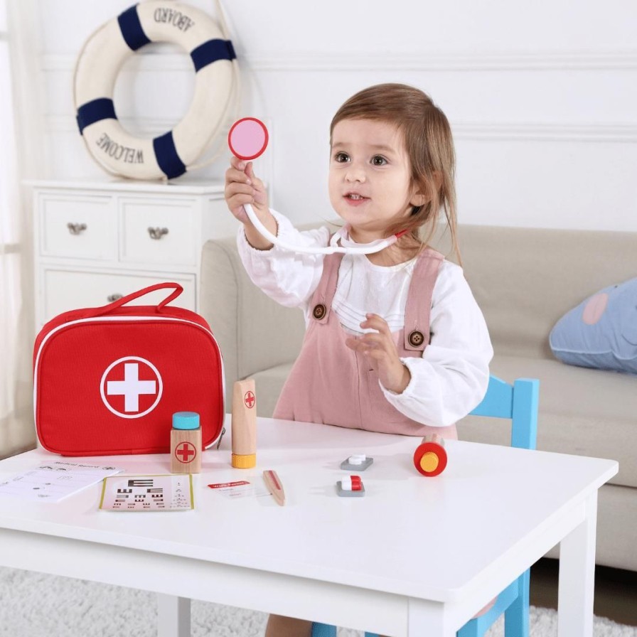 Wooden Toys Tooky Toy Pretend Play | Little Doctor Kit