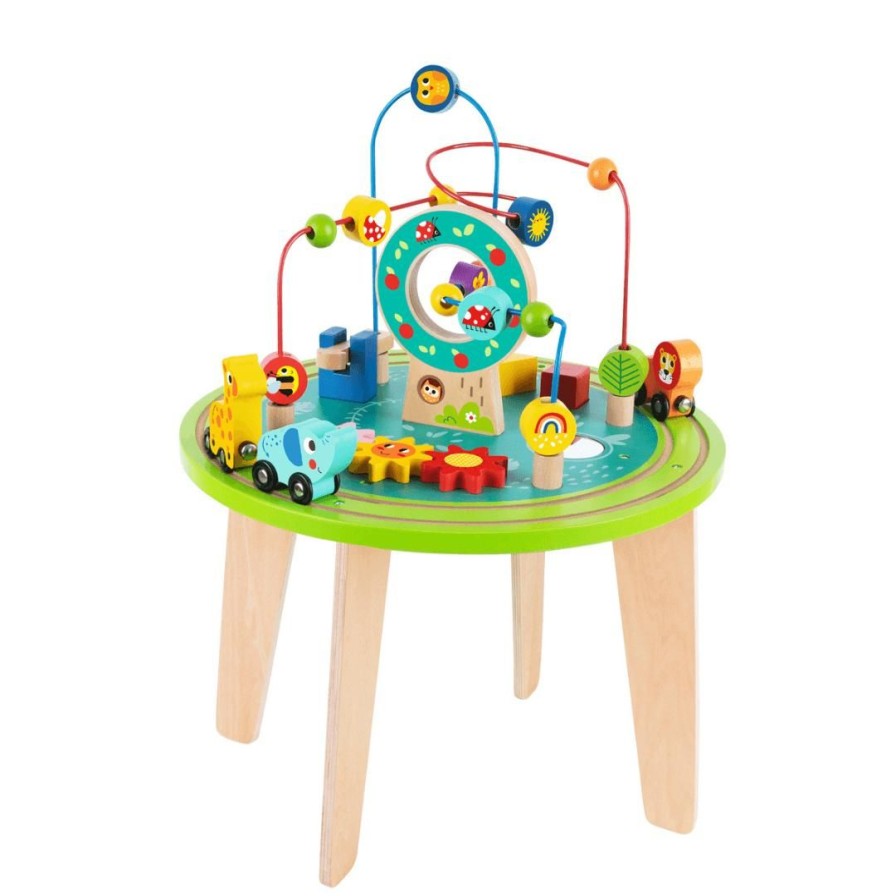 Wooden Toys Tooky Toy Animals | Wooden Activity Table With Train