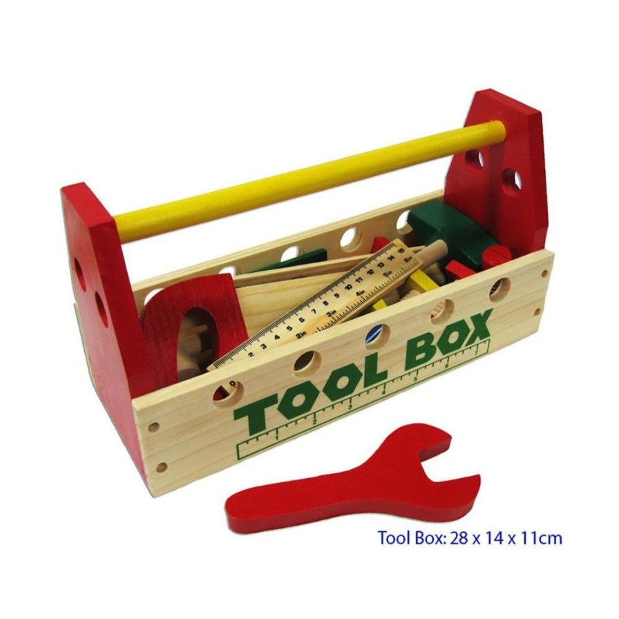 Wooden Toys Fun Factory Montessori Toys | Tool Set With Wooden Tools