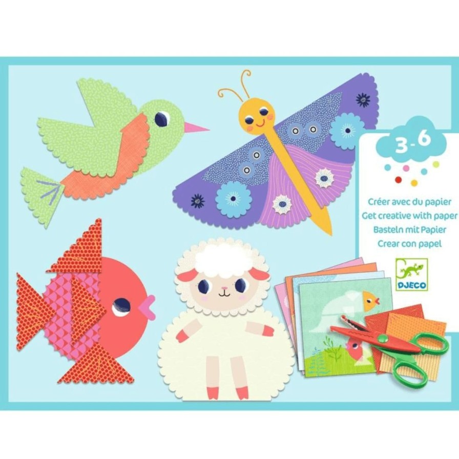 Wooden Toys Djeco Baby & Toddler Puzzles | Crinkle Cutting Collage Set