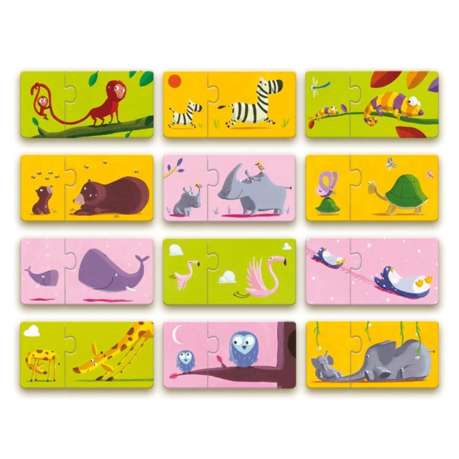 Wooden Toys Djeco Numeracy | Duo Mum And Baby Puzzles-Set Of 12 Puzzles