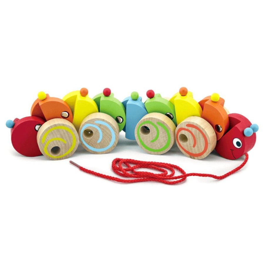 Wooden Toys Viga Baby Toys & Teethers | Pull Along Caterpillar