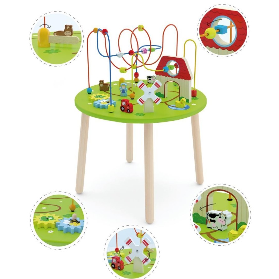 Wooden Toys Viga Shapes & Colours | Bead Maze Table