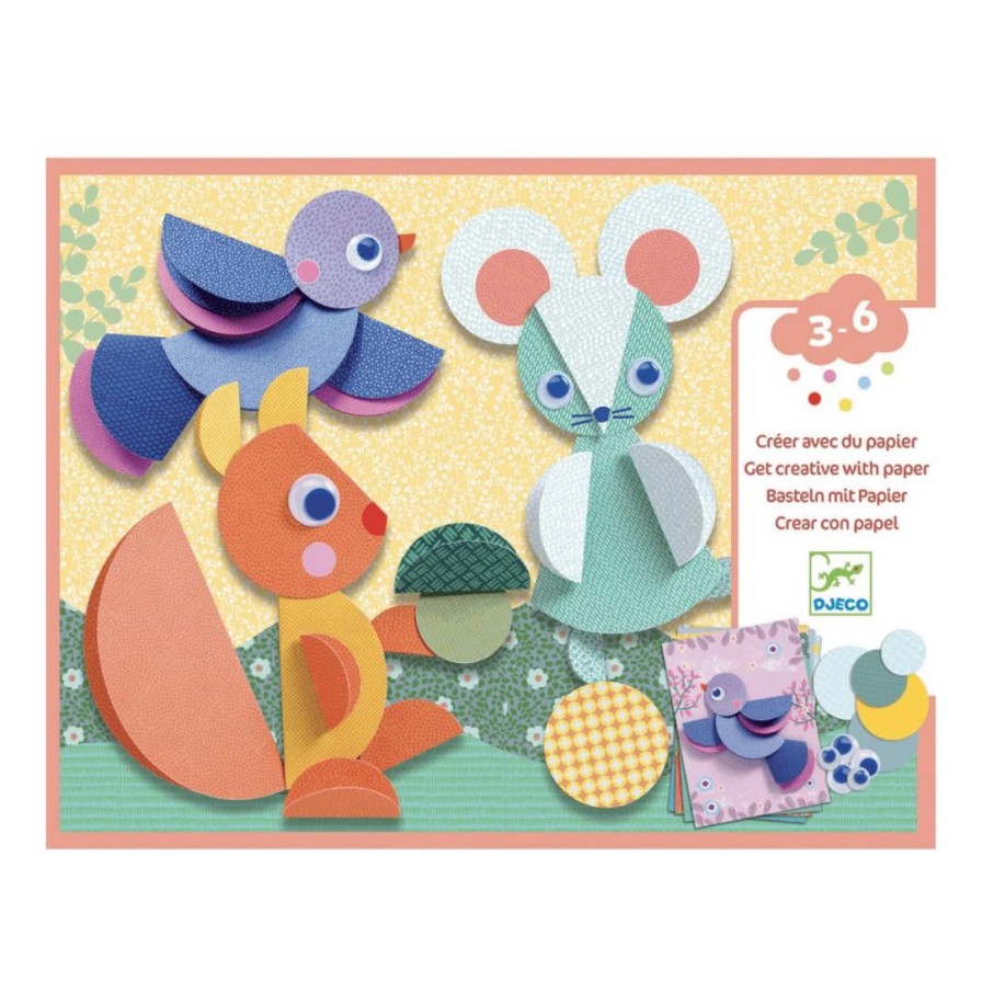 Wooden Toys Djeco Shapes & Colours | Round And Round Paper Collage