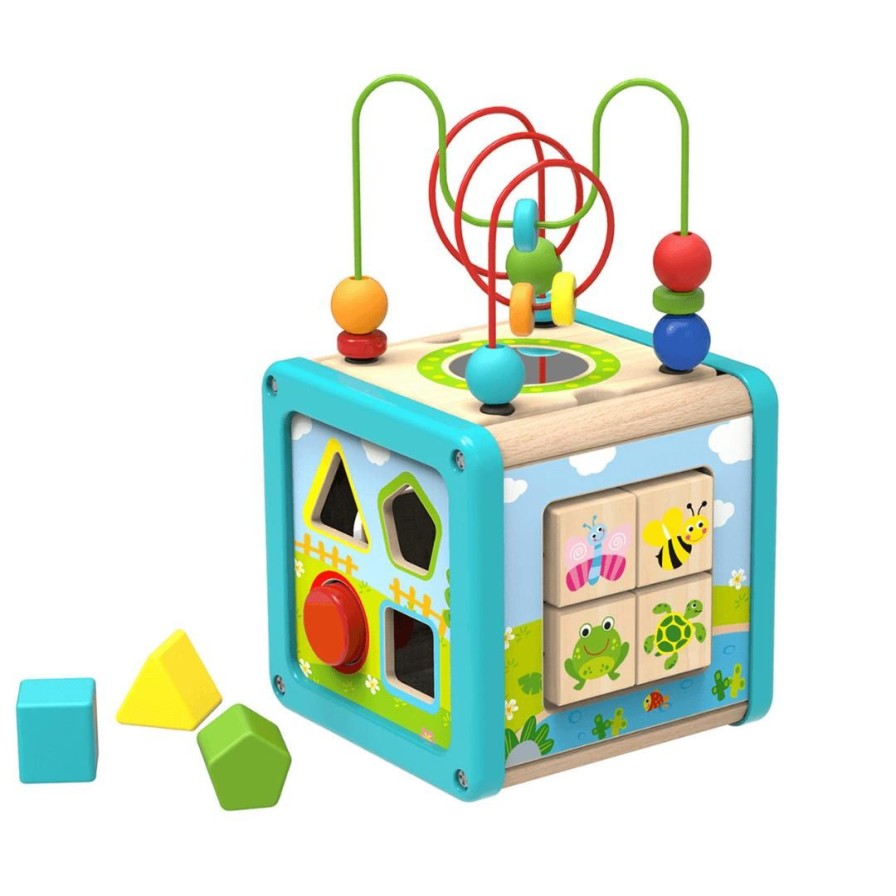 Wooden Toys Tooky Toy Building Blocks | Colourful Play Cube