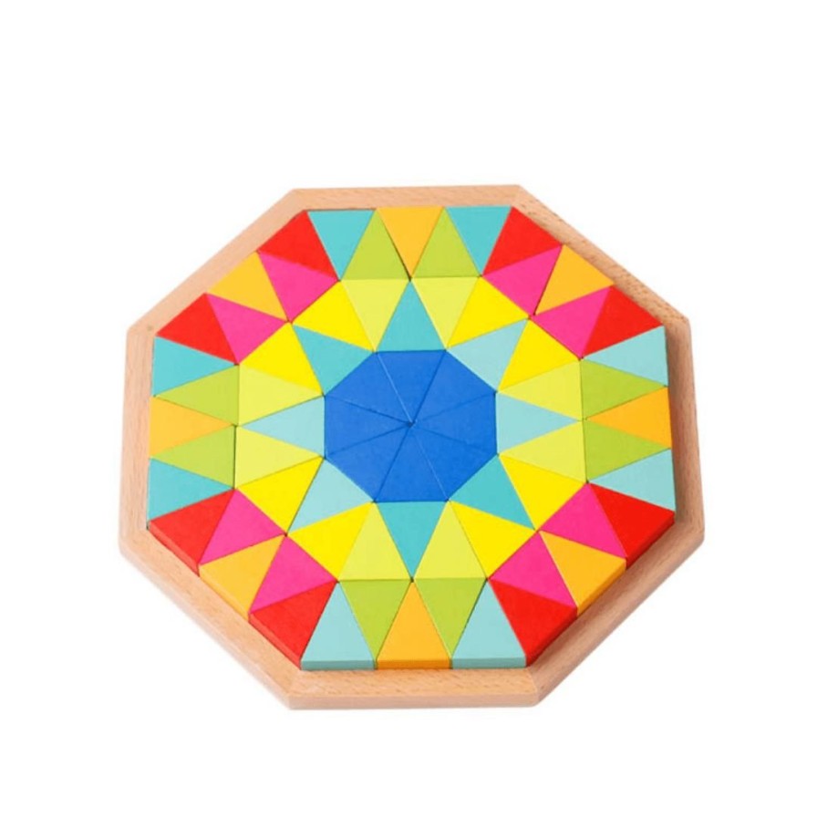 Wooden Toys Tooky Toy Fine Motor Skills | Octagon Puzzle