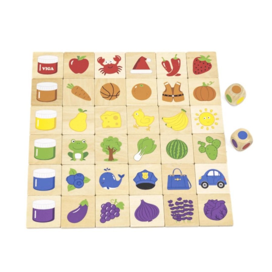 Wooden Toys Viga Baby & Toddler Puzzles | Learning Colours Puzzle Set