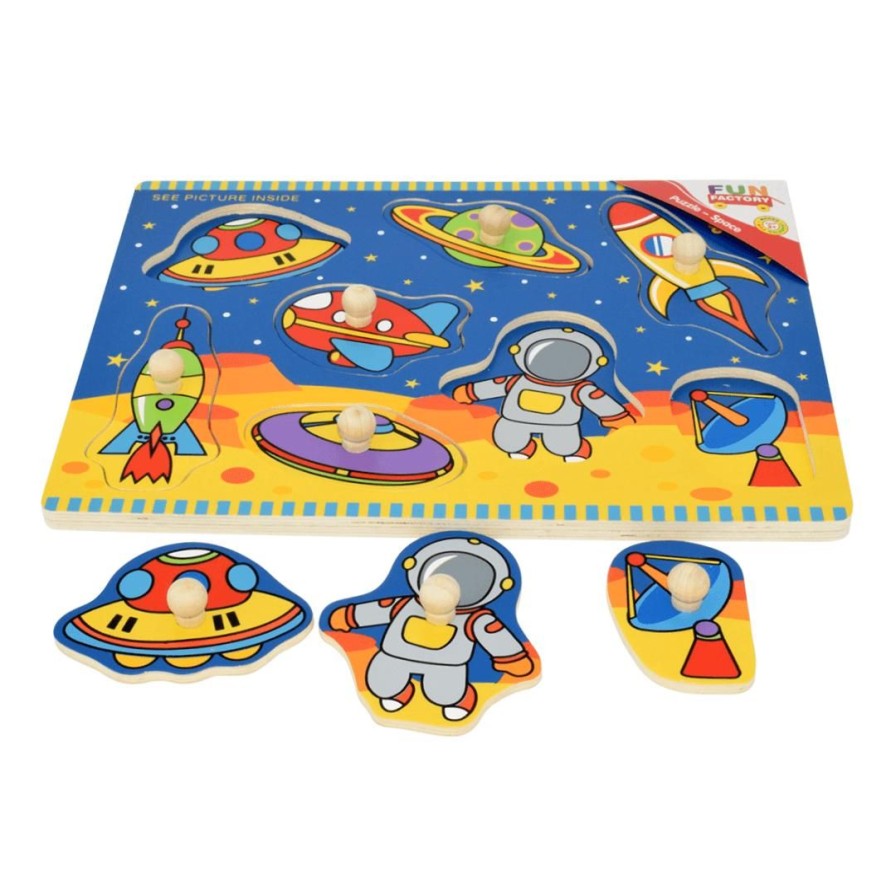 Wooden Toys La Belle Toys Peg Puzzles | Space Puzzle With Knobs