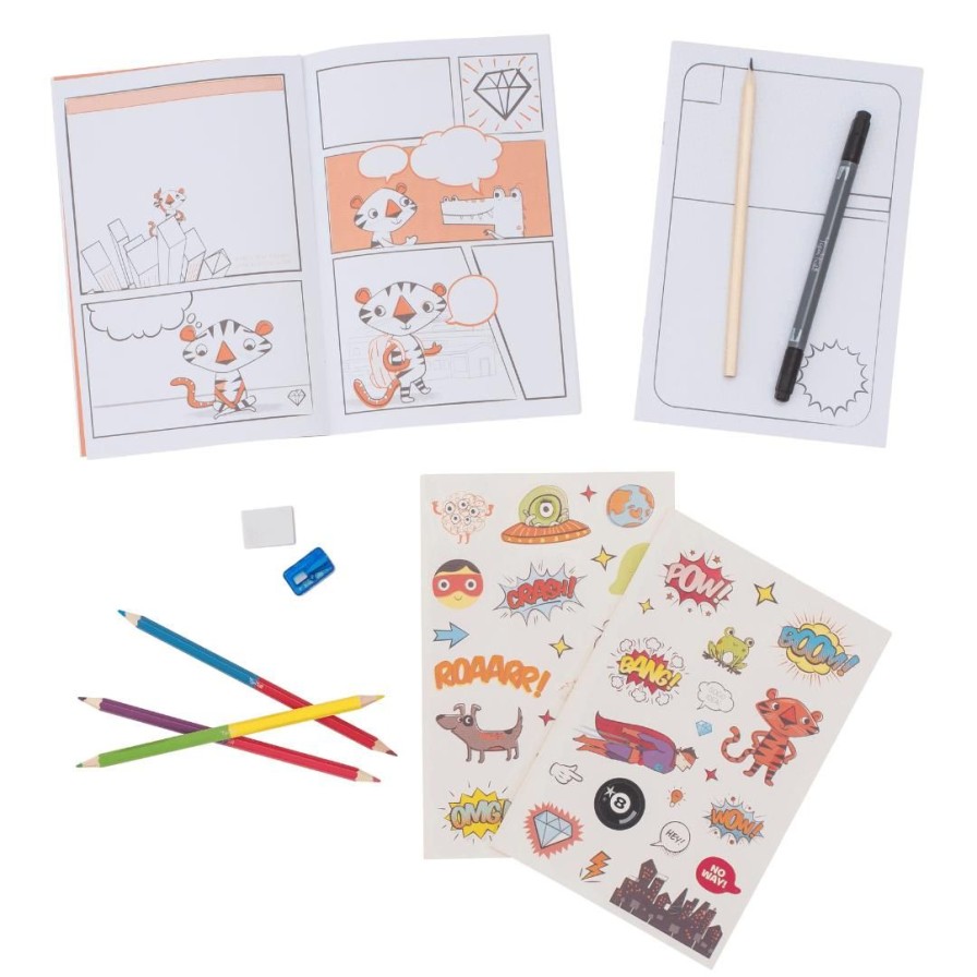 Wooden Toys Tiger Tribe Fine Motor Skills | Comic Book Kit-Practice. Plan. Create.