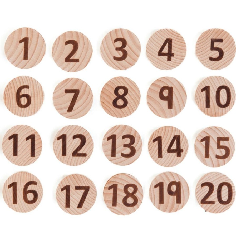 Wooden Toys Freckled Frog Numeracy | Tactile Wooden Number Set-40 Pieces