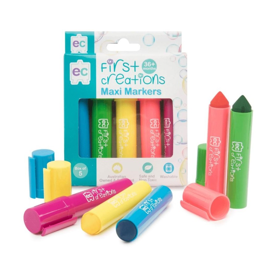 Wooden Toys ed.vantage Shapes & Colours | Maxi Markers-Box Of 5